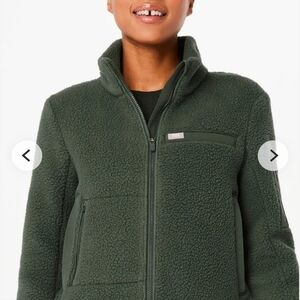 Figs Women's Green Sherpa Jacket